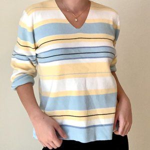 Vintage 90s striped quarter long sleeve